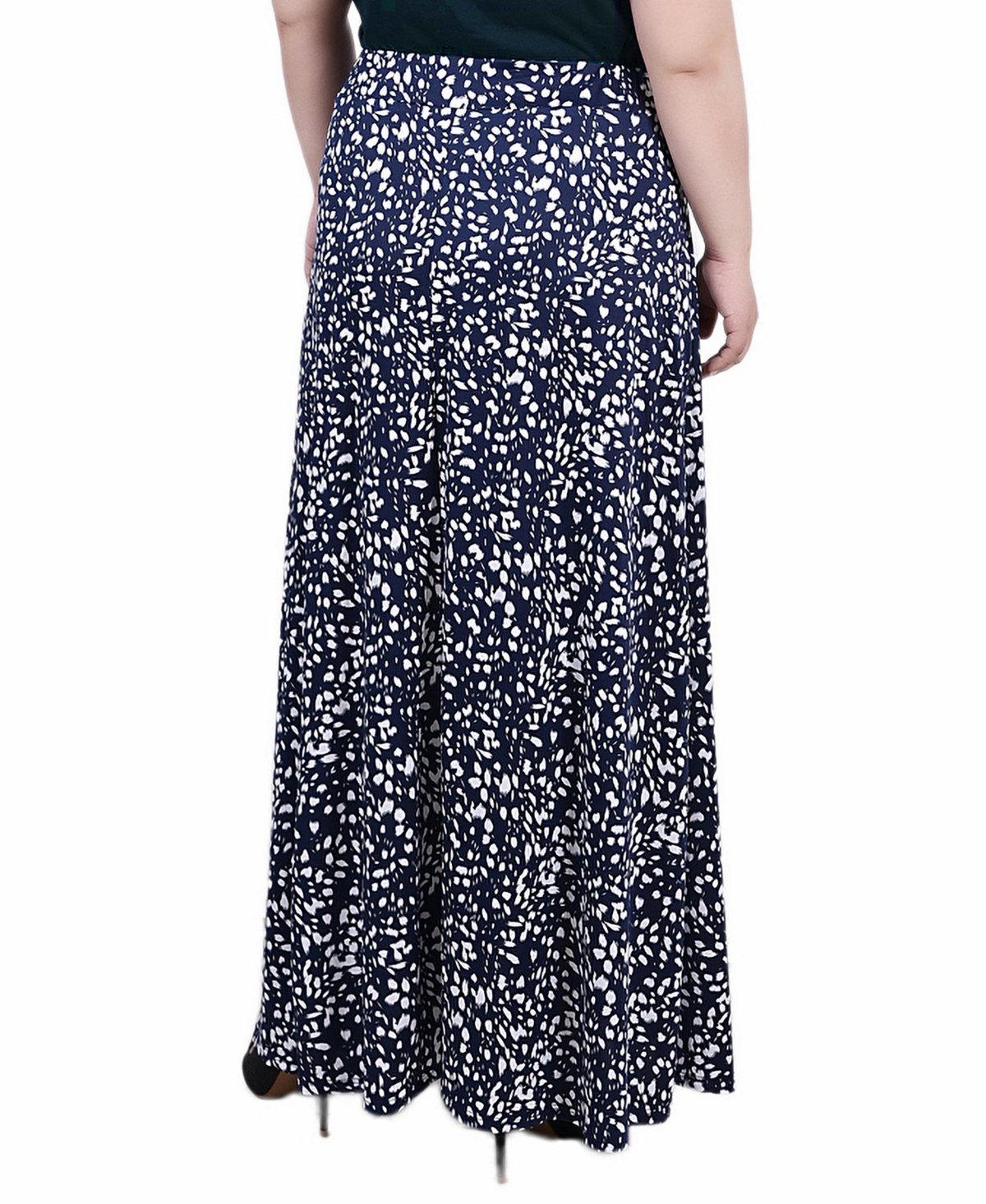 Ny Collection Plus Size Maxi Length Skirt In Black