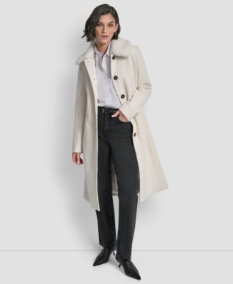 Women's Single-Breasted Pillow Collar Coat