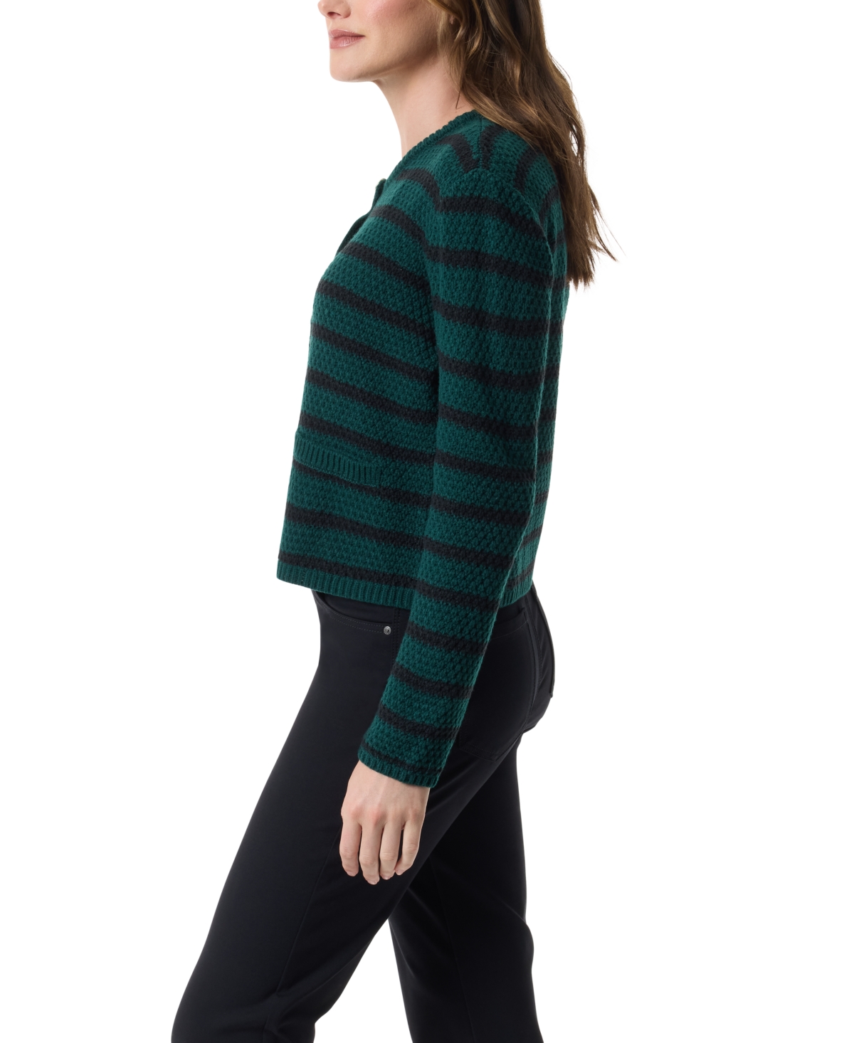 Gloria Vanderbilt Women's Lorin Crew Neck Cardigan Sweater In Green