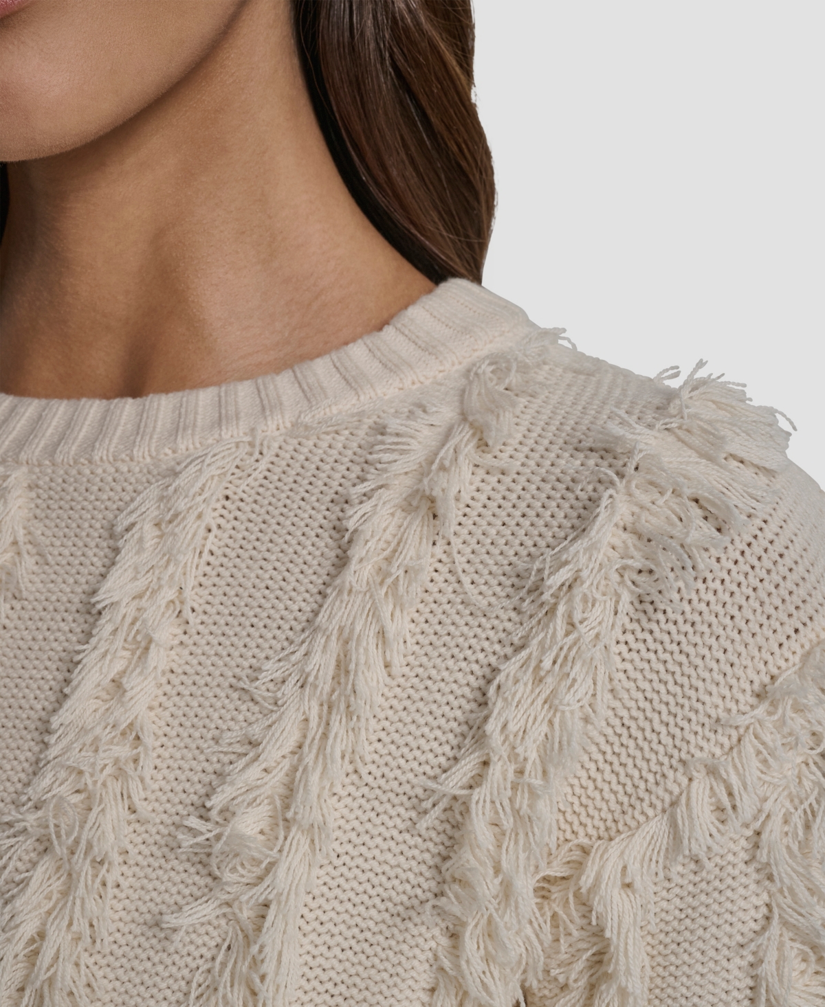 Dkny Jeans Women's Long Sleeves Sweater In Neutral