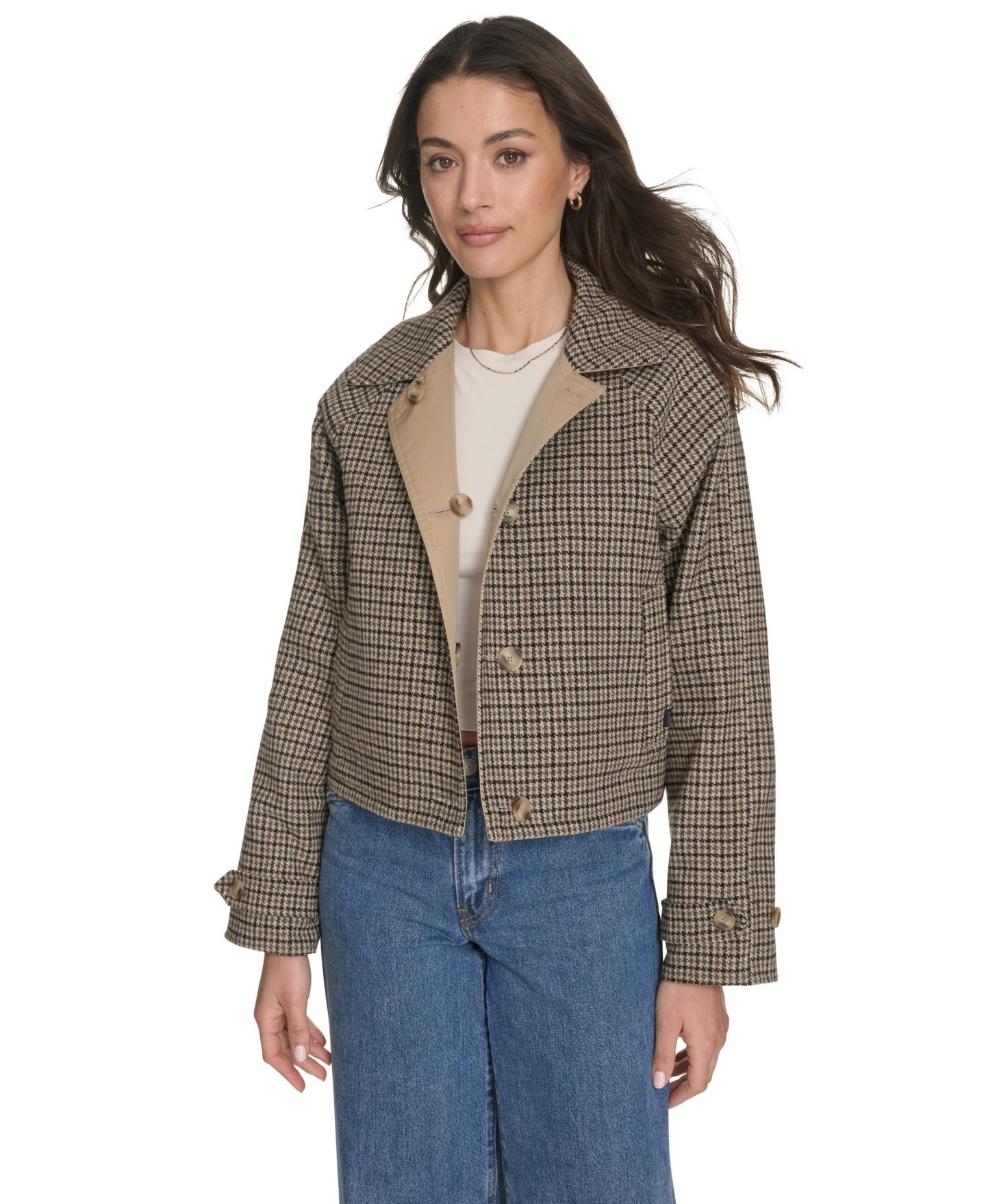 Женская куртка Levi's Reversible Trench, цвет: Хаки — фото 5