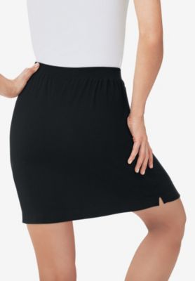 Plus Size Stretch Cotton Skort