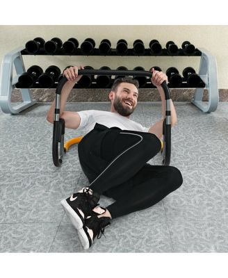 Ab Fitness Crunch Abdominal Exercise Workout Machine for Glider Roller & Pushup