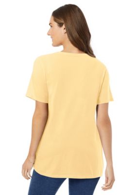 Plus Size Within Perfect Short-Sleeve V-Neck Tunic Top