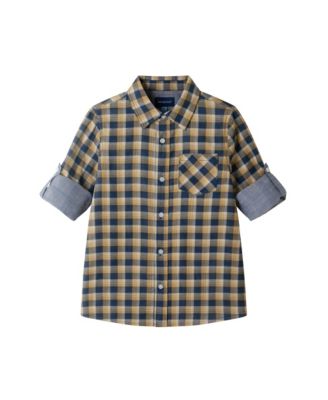Toddler Boys Toddler/Child Blue Plaid Two Faced Buttondown