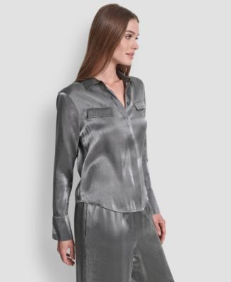 Women's Pocket Detail Long Sleeve Top