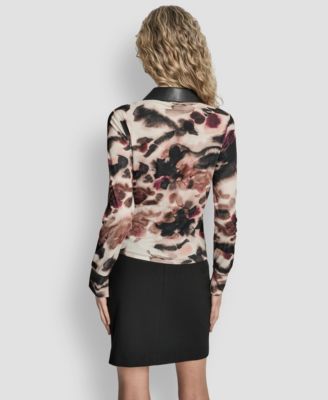 Women's Long Sleeve Button Front Top