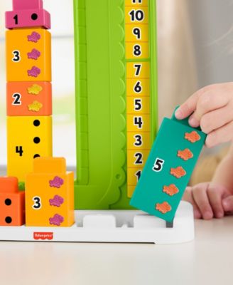 Adding Alligator Educational Toy Stacking Blocks, 10 pieces