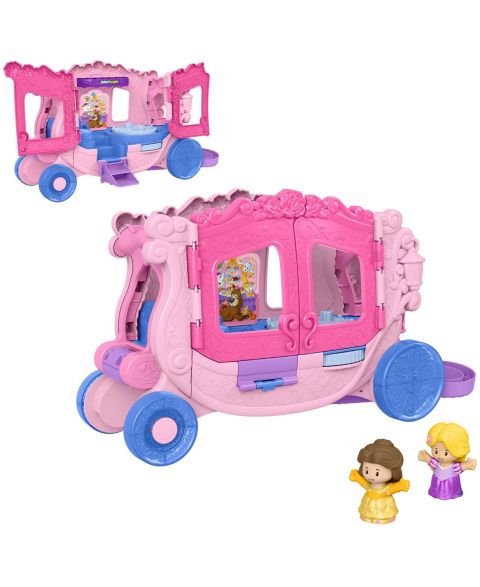 Детские фигурки Little People Disney Princess Pull-Along Musical Carriage with 2 Figures