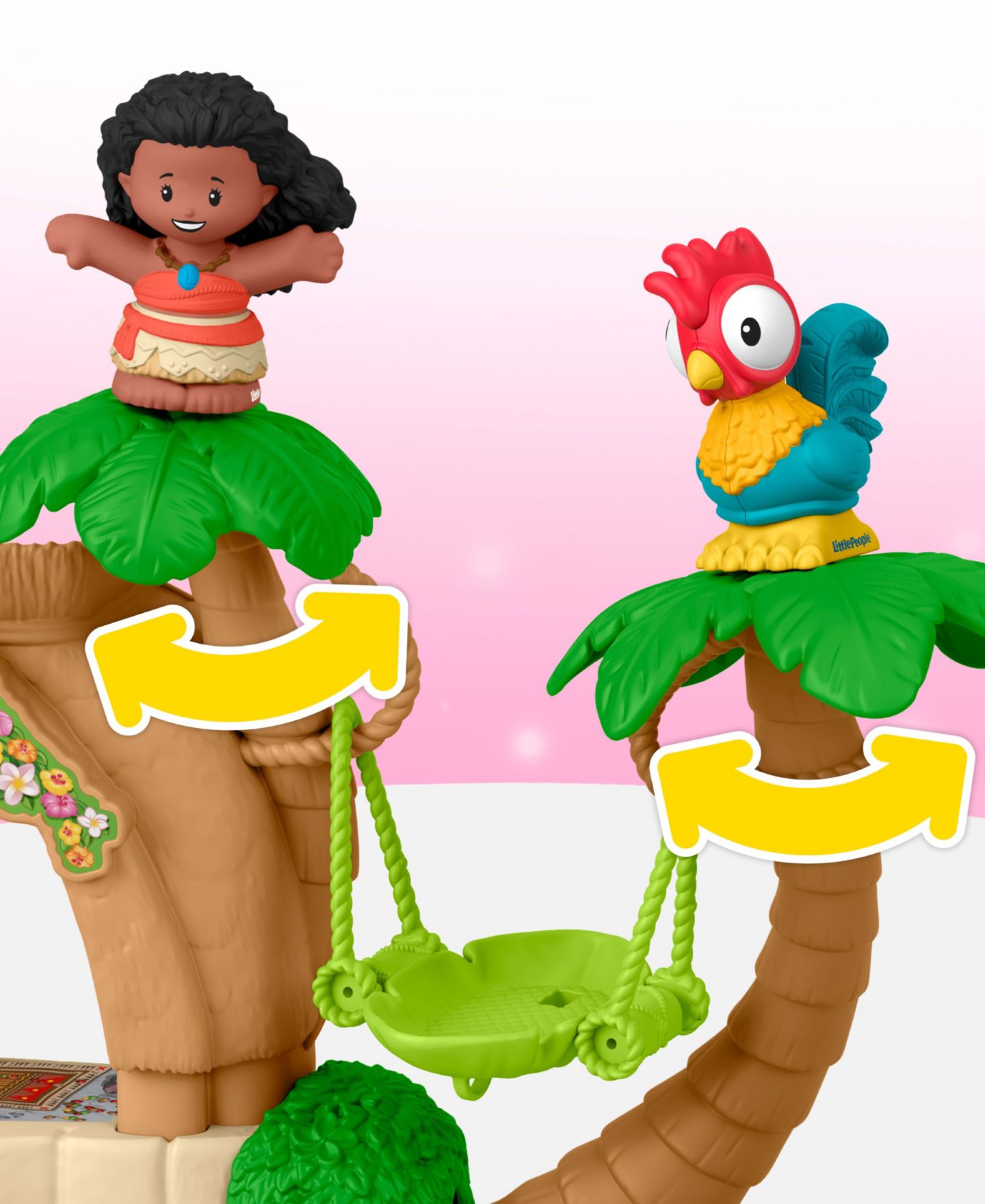 Детский игровой набор Little People Disney Princess Moana Adventure Village Playset with 2 Figures, Ages 1.5-5 Years — фото 4