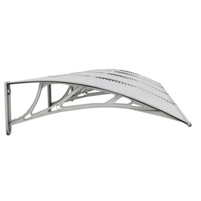 Door Canopy Grey, Transparent Polycarbonate, ABS, Aluminum