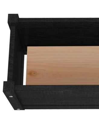 Garden Planter Black Solid pinewood 23.6 x 12.2 x 12.2 in Durable