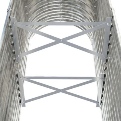 Garden Raised Bed Silver Powder-coated steel Large Durable