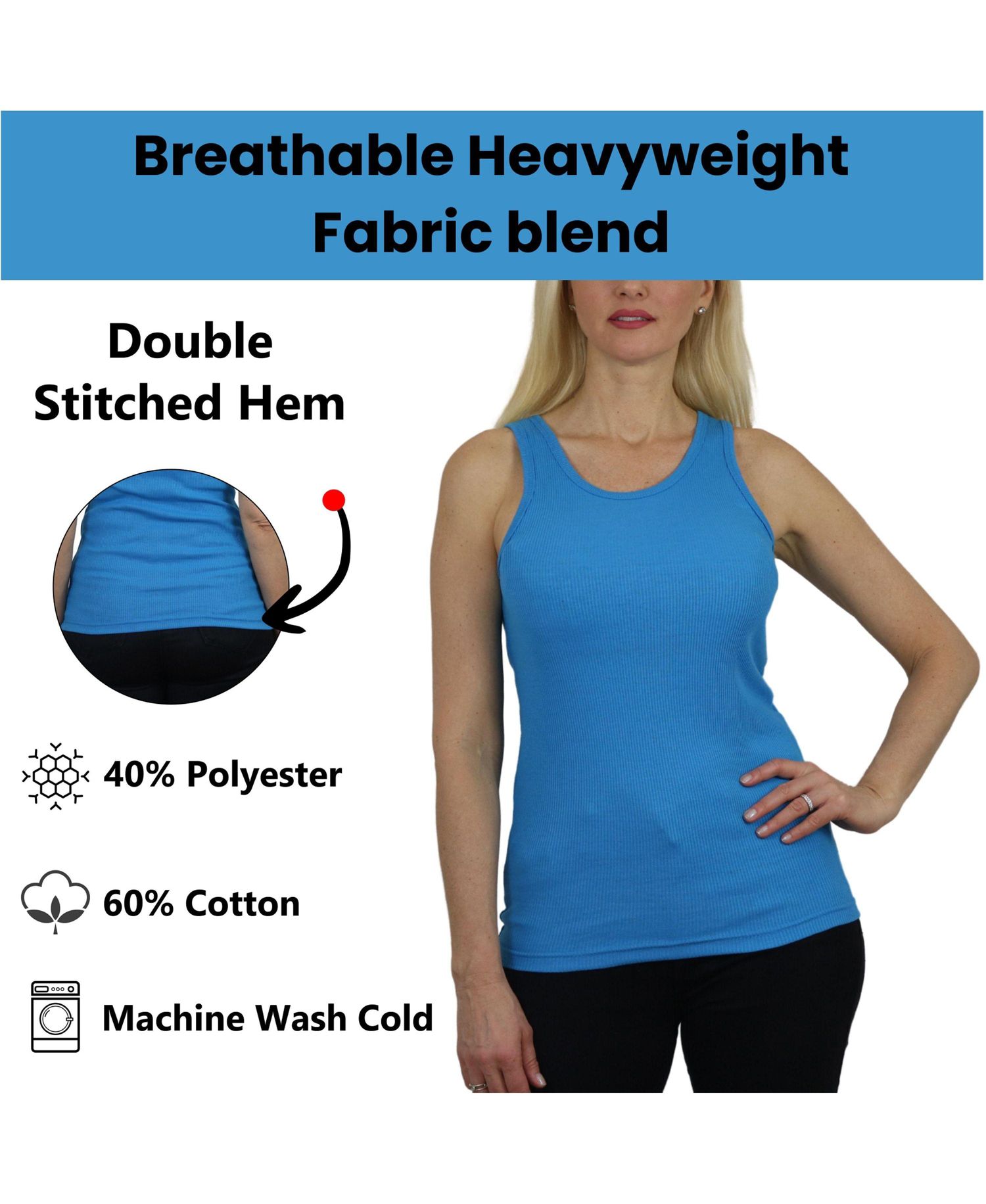Women's Loose Fit Ribbed Tank Top