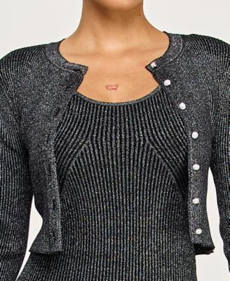 Juniors' 2-Piece Jacket and Midi Sweater Dress