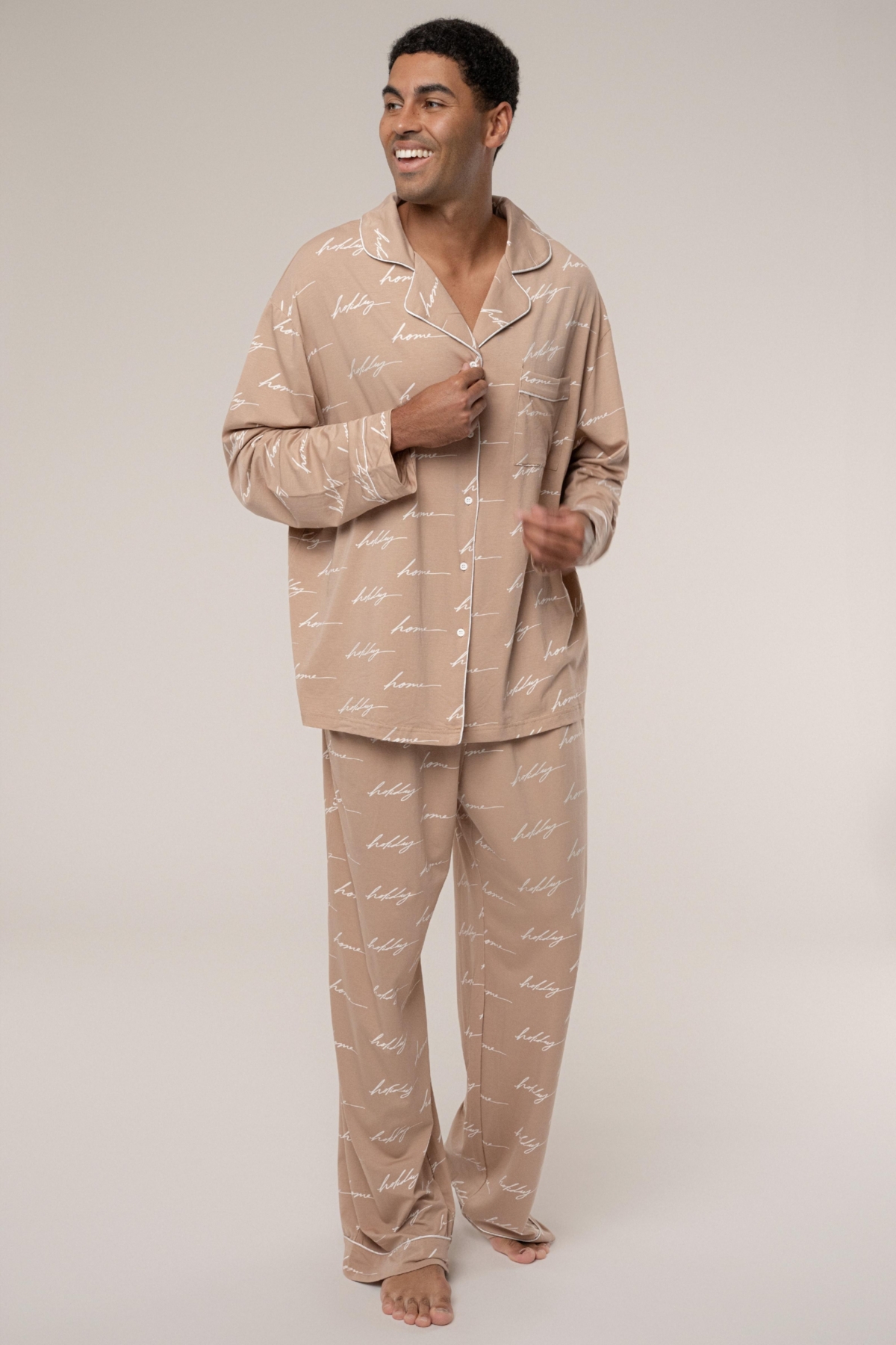 Jluxlabel Red Home For The Holidays Adult Pajama Set