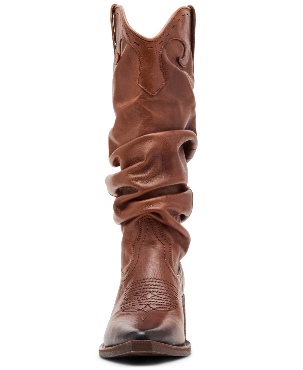 Steve Madden Stage Slouchy Western Boots In Brown