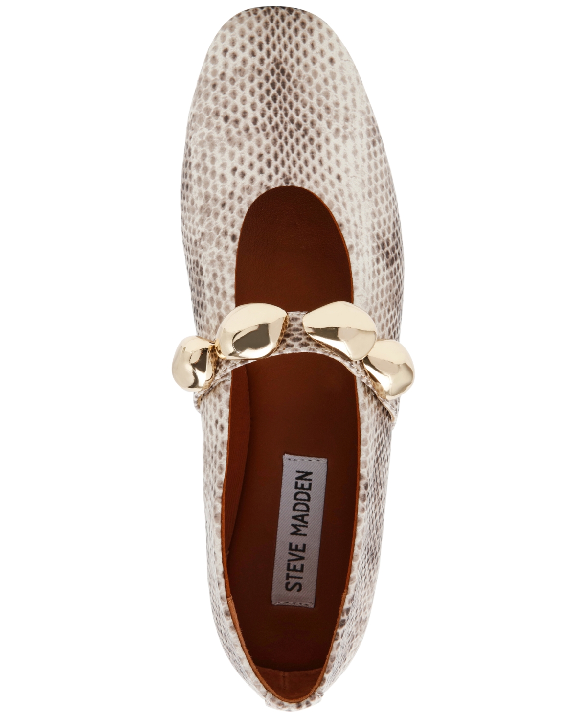 Steve Madden Poppin Embellished Mary-jane Flats In Animal Print