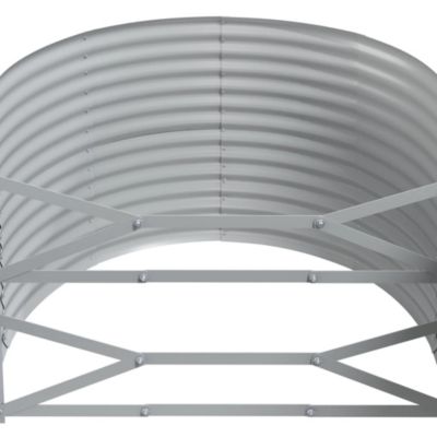 Garden Raised Bed Grey Powder-coated steel Large