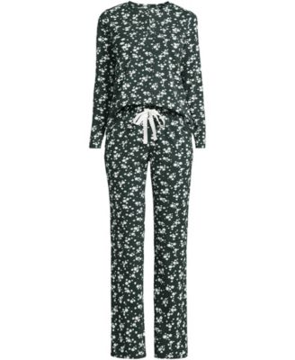 Women's Knit 2 Piece Pajama Set - Long Sleeve Top and Pants