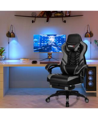 Office Computer Desk Chair Gaming Chair Adjustable Swivel w/Footrest