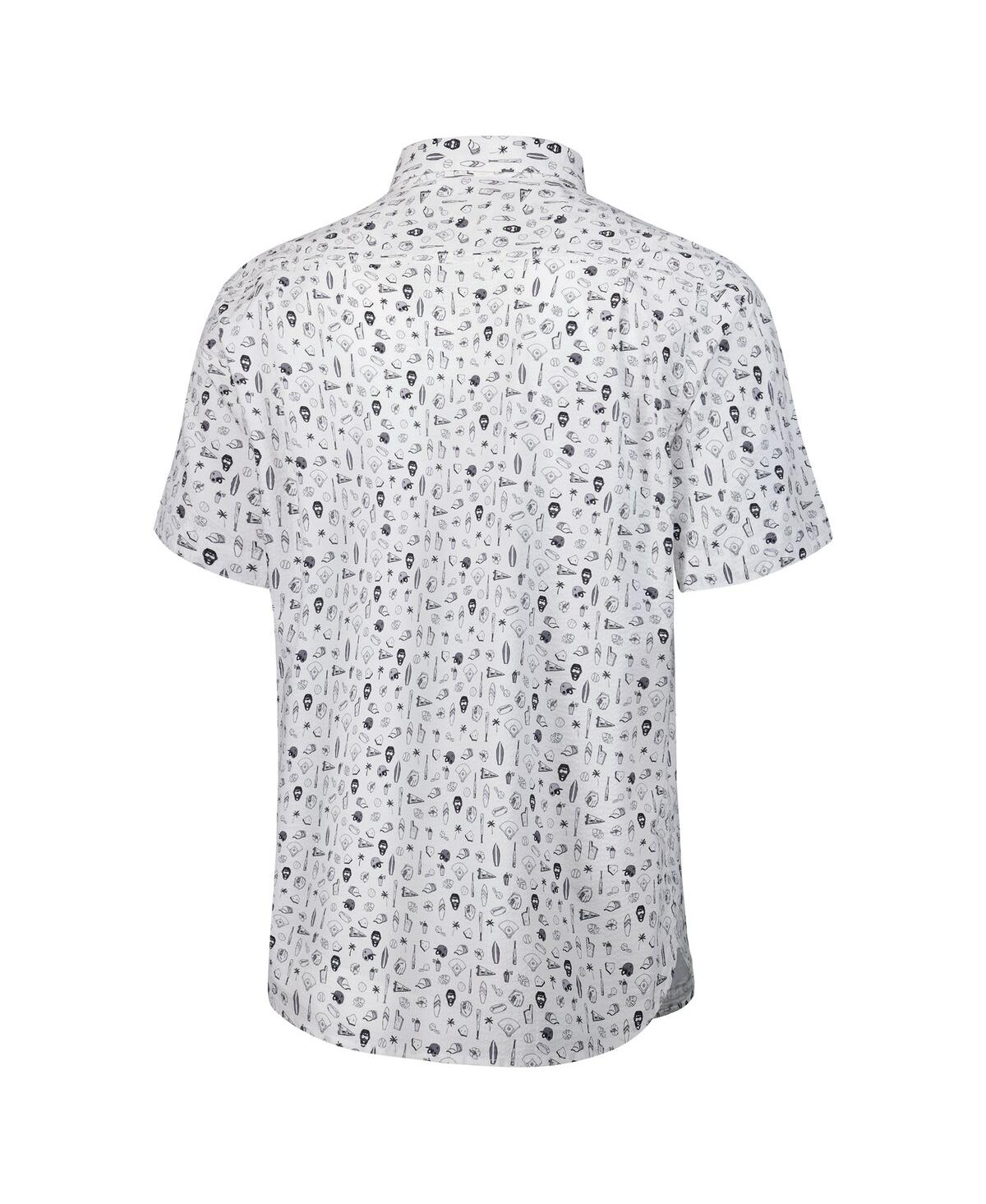 Tommy Bahama Men's Gray Chicago Cubs Nova Wave Riptide Rally Camp Button-up Short Sleeve Shirt In Gray