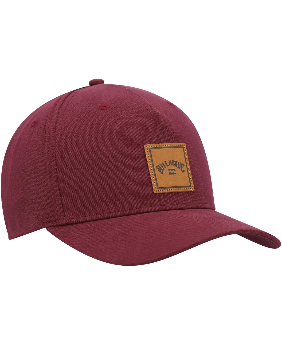 Billabong Men's Red Stacked Iii Snapback Hat In Red