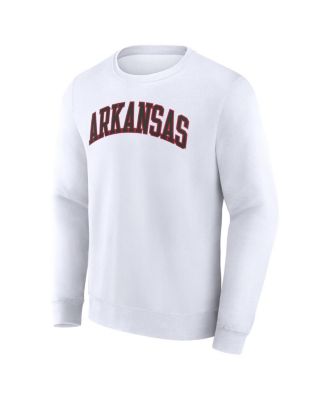 Men's White Arkansas Razorbacks Short Name Pullover Sweatshirt