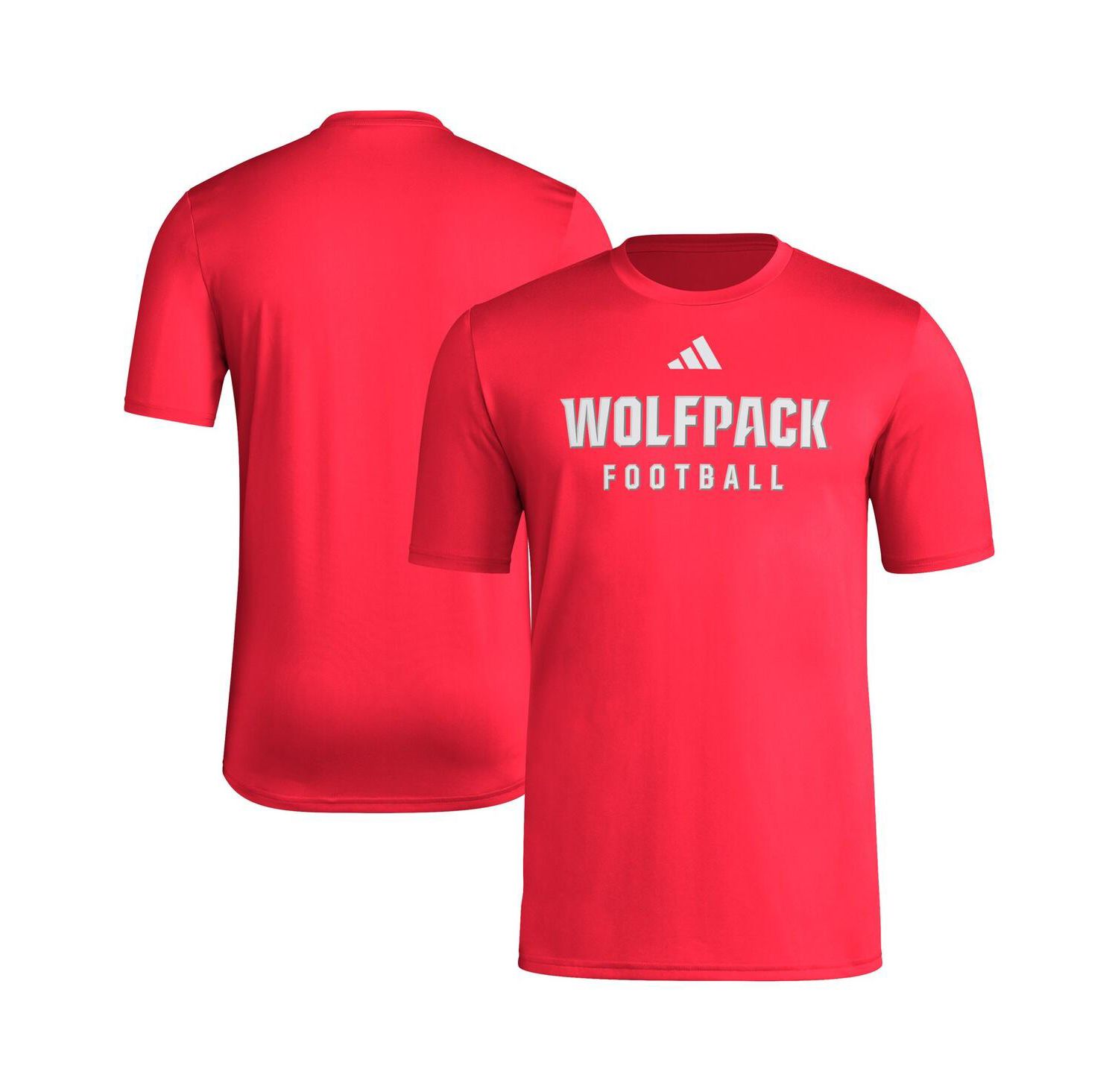Men's Red NC State Wolfpack Locker Practice Football Pre-Game T-Shirt