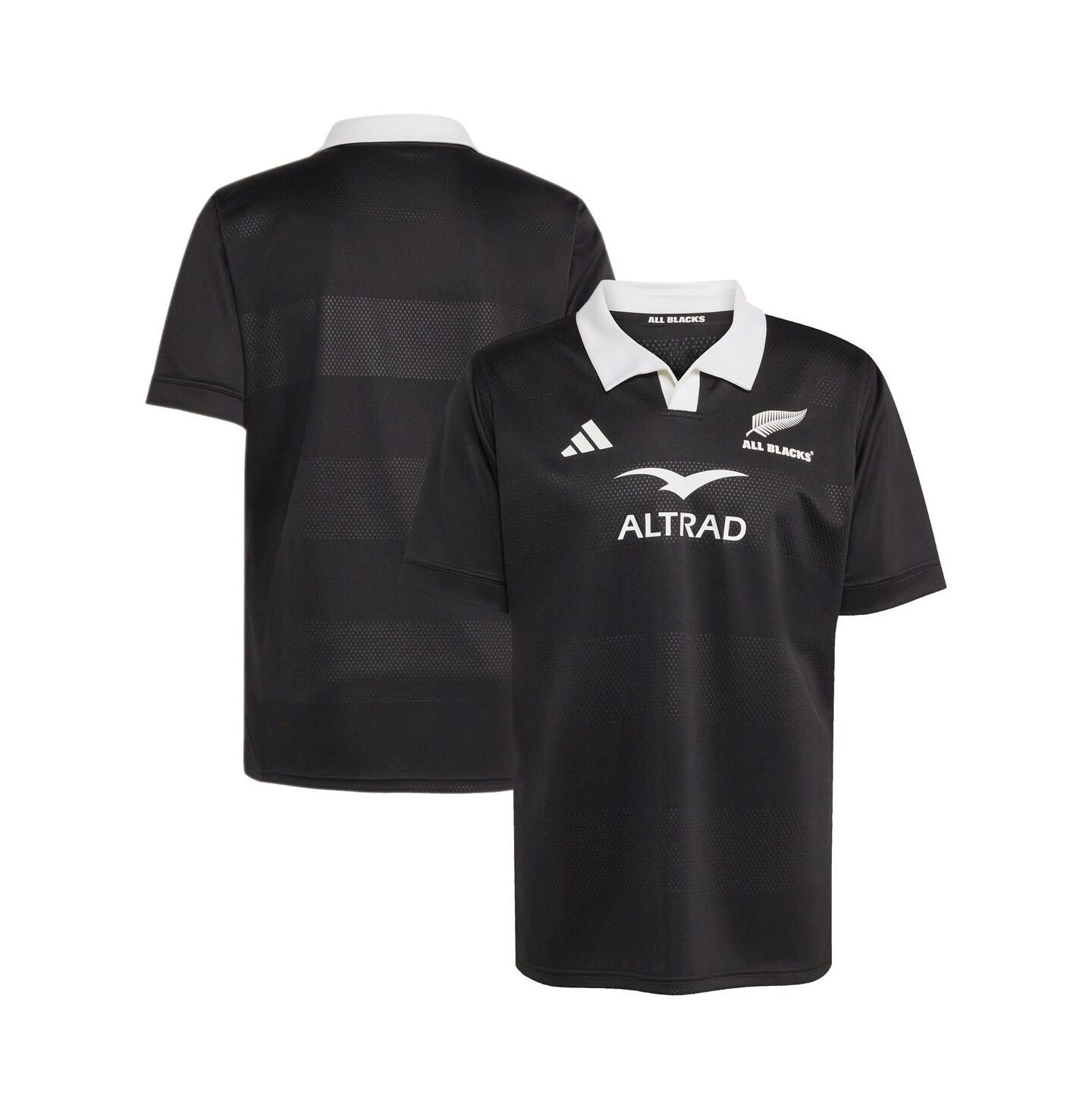 Мужской топ adidas Black New Zealand Rugby 2025/26 Home Replica Jersey — фото 1