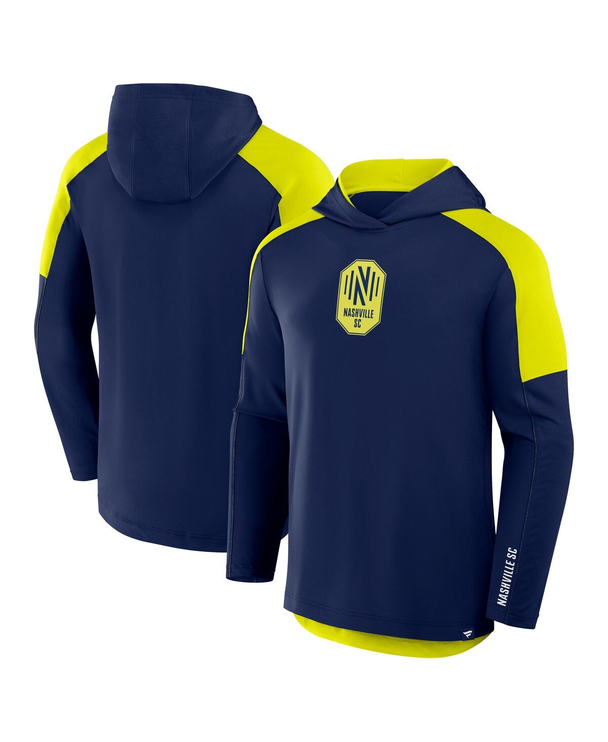 Fanatics Men's Navy Nashville Sc Red Card Transitional Pullover Hoodie In Blue