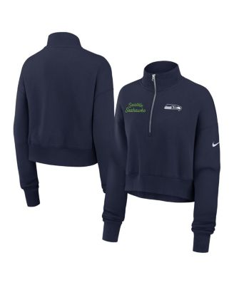 Nike - Women's College Navy Seattle Seahawks Primetime Phoenix Half-Zip Sweatshirt