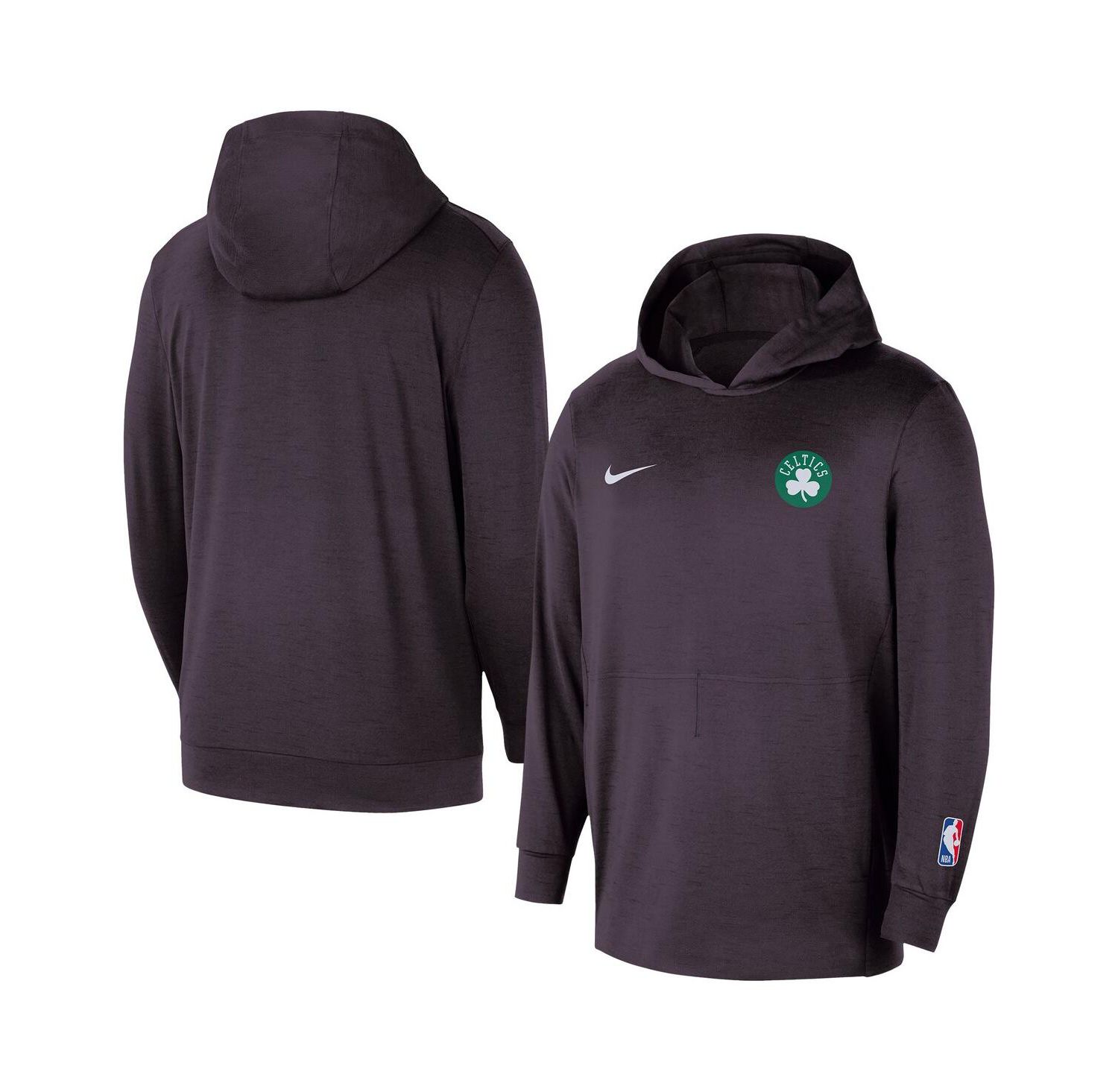 Men's Black Boston Celtics Authentic Practice Yoga Restore Pullover Hoodie
