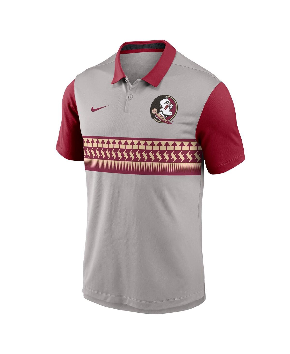 Nike Men's Gray/garnet Florida State Seminoles Vapor Performance Polo Shirt In Gray