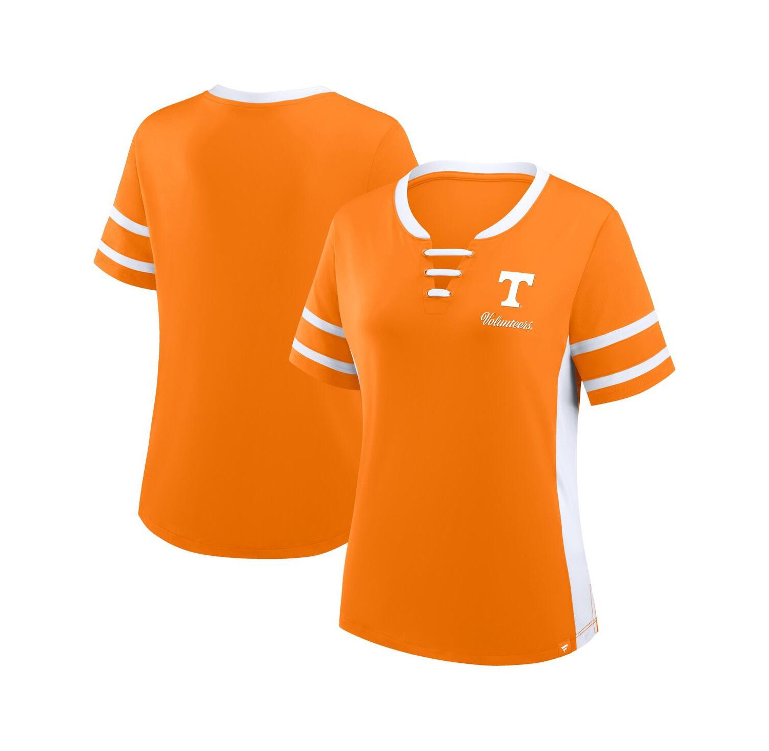 Women's Tennessee Orange/White Tennessee Volunteers Be Fearless Athena Lace-Up T-Shirt