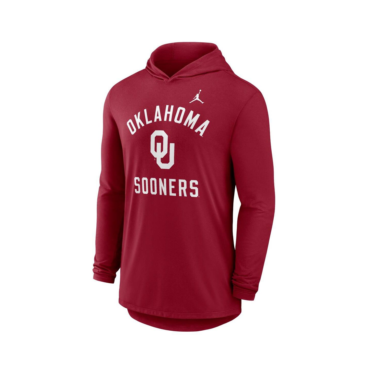 Мужское худи Jordan Crimson Oklahoma Sooners Classic Arch Tri-Blend Long Sleeve T-Shirt — фото 2