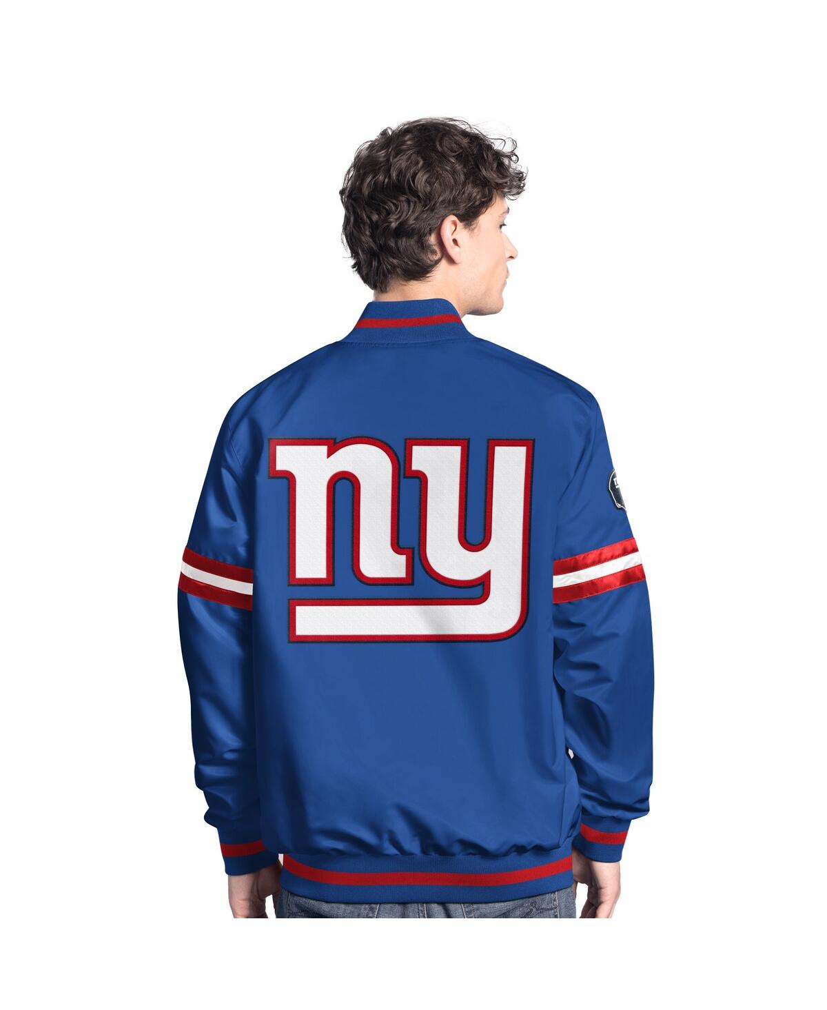 Starter Royal New York Giants Scout Full-snap Varsity Jacket In Blue