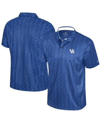 Colosseum - Men's Royal Kentucky Wildcats Football Print Polo Shirt