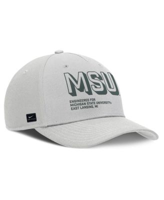 Men's Gray Michigan State Spartans 2025 Sideline Dust Pinched Rise Adjustable Hat