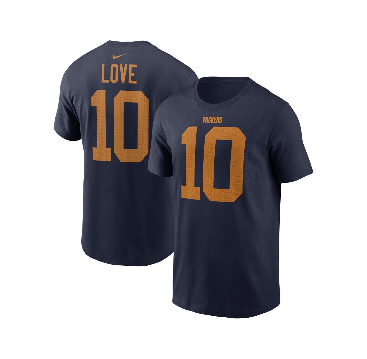 Men's Jordan Love Navy Green Bay Packers The 1923 Classic Name & Number T-Shirt