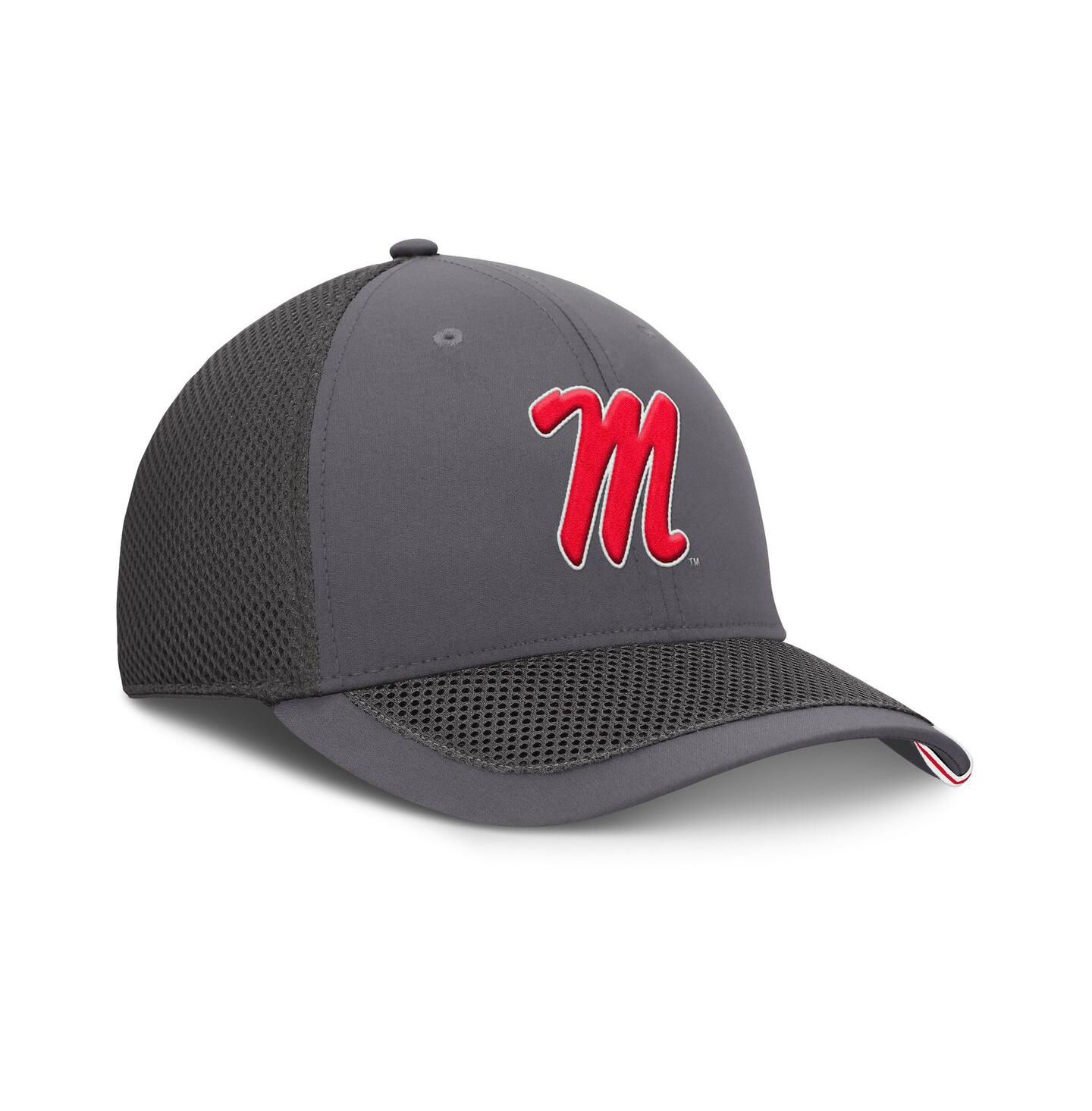Мужская кепка Fanatics Gray Ole Miss Rebels Clincher Flex Hat — фото 2
