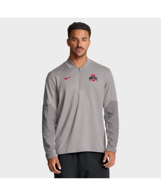 Nike - Men's Gray Ohio State Buckeyes One Goal Performance Half-Zip Pullover