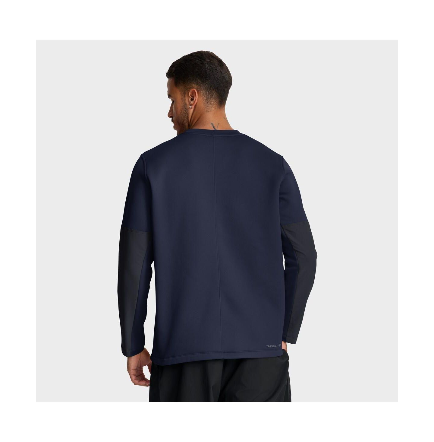 Мужская футболка Jordan Navy Michigan Wolverines 2025 Sideline Coach Performance Long Sleeve — фото 2