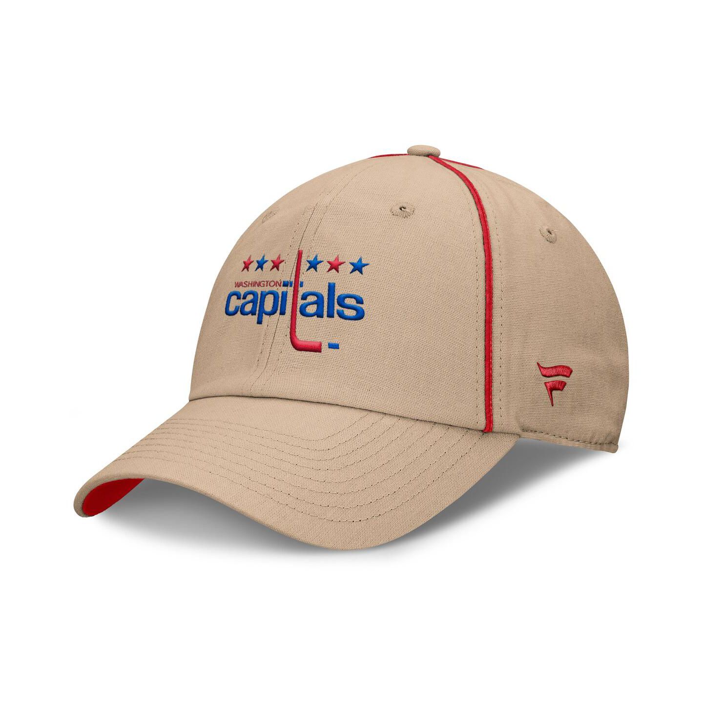 Мужская кепка Fanatics Tan Washington Capitals Heritage Setoff Adjustable Hat — фото 1