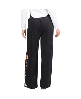 Women's Black Cincinnati Bengals Field Wide Leg Sweatpants