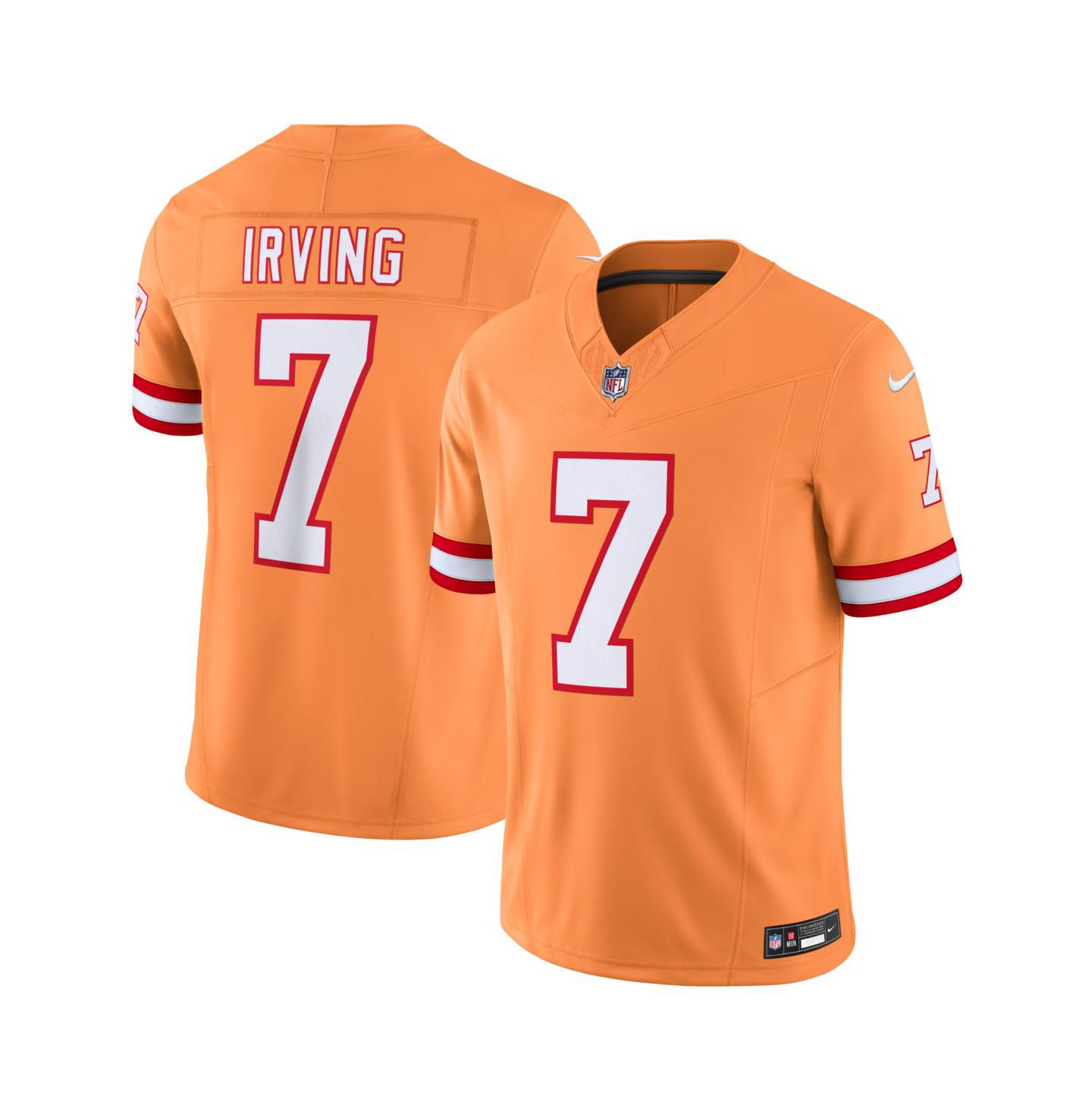 Мужской топ Nike Bucky Irving Orange Tampa Bay Buccaneers Alternate 2 Throwback Vapor F.U.S.E. Limited Jersey — фото 1