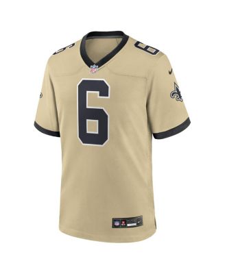 Men's Tyler Shough Gold New Orleans Saints Alternate Game Player Jersey