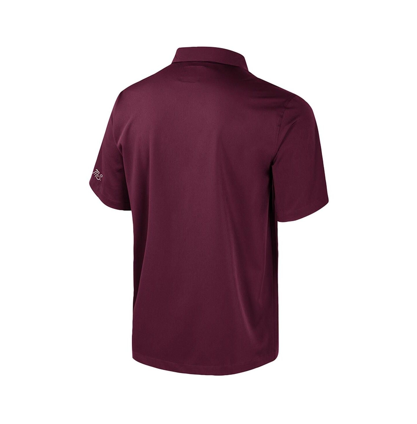 Мужская рубашка Colosseum Maroon Mississippi State Bulldogs Strike Bowling Button-Up — фото 3