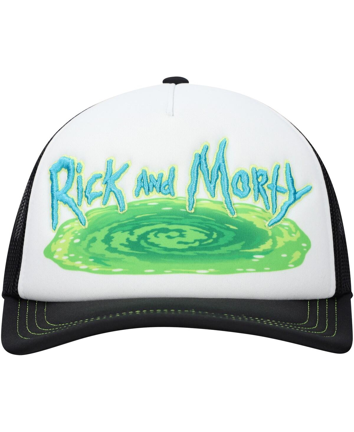 Lids Men's and Women's White/Black Rick and Morty Graphic Foam Trucker Adjustable Hat