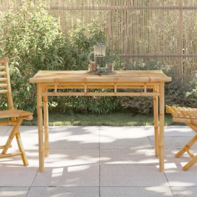 Dining Table Natural Bamboo Bamboo Medium Durable